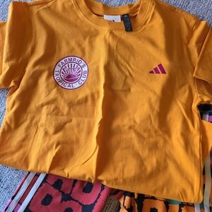 FARM Rio- Adidas Orange Tropical Club T-Shirt/Short Set.